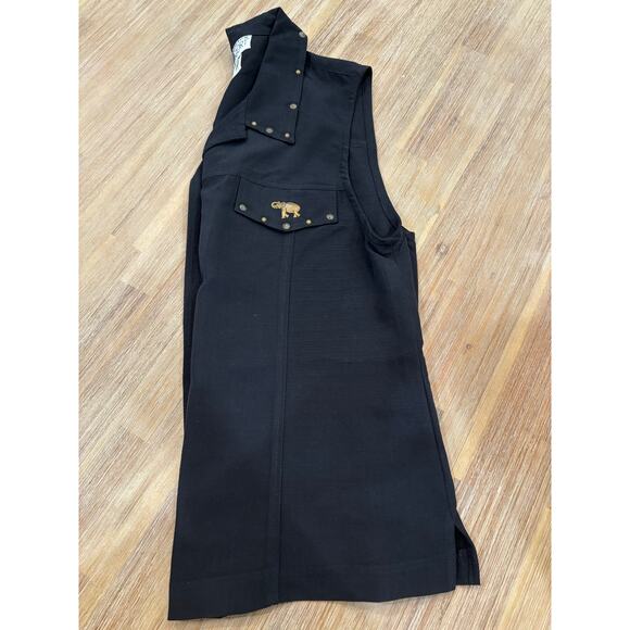 VM SLEEVELESS TOP WITH HORSE AND ELEPHEN DETAIL SIZE XL UNIQUE VINTAGE - Picture 5 of 7